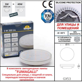 Грунтовый светильник FUMAGALLI CECI 120-SQ 2F4.000.000.LXG1L