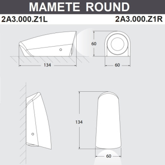 Фасадный светильник FUMAGALLI MAMETE ROUND 2A3.000.000.WXZ1L