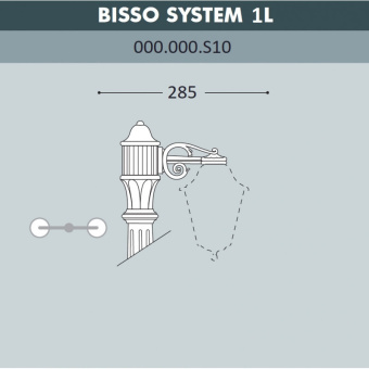 Консоль для паркового фонаря FUMAGALLI BISSO SYS 1L 000.000.S10.A0