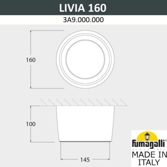 Потолочный накладной светильник FUMAGALLI LIVIA 160 3A9.000.000.AXD1L