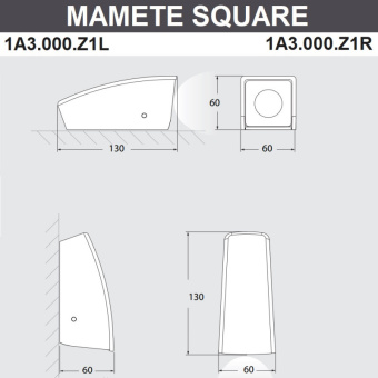Фасадный светильник FUMAGALLI MAMETE SQUARE 1A3.000.000.AXZ1L